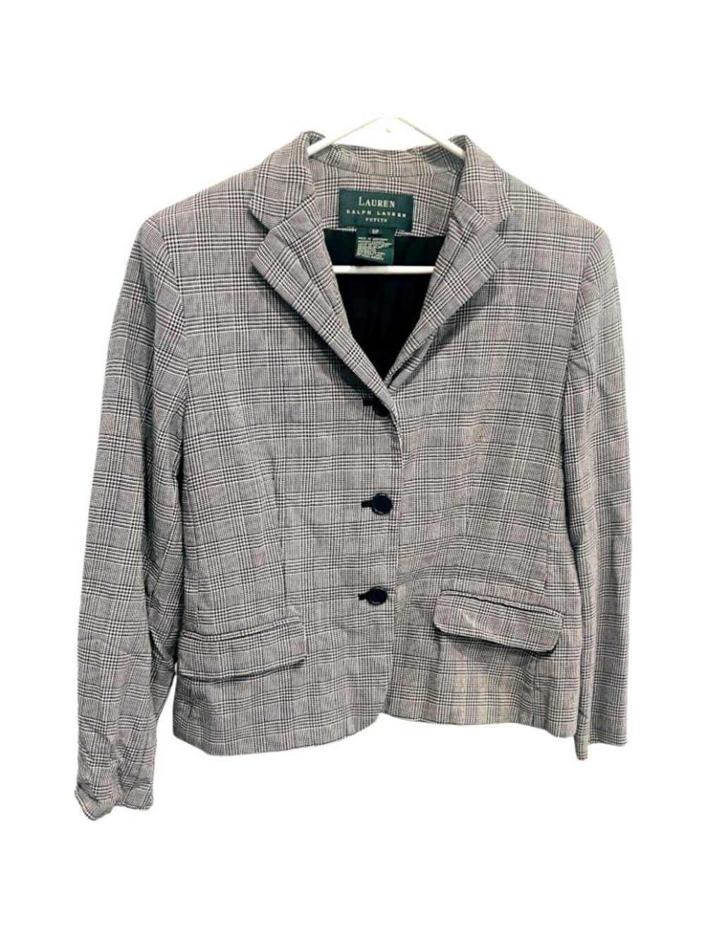LAUREN Ralph Lauren Petite Women's Size 8P Grey Blazer Wool Blend - Picture 3 of 5